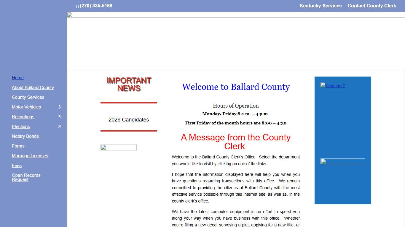 Ballard County Clerk Ballard County Clerk